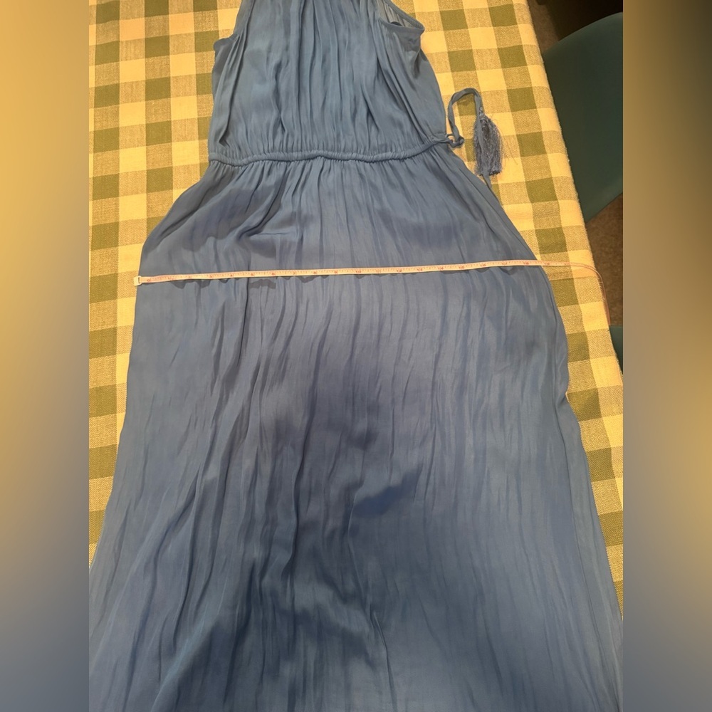 Ann Taylor Loft Tasseled Halter Maxi Dress in Blue - Picture 11 of 11